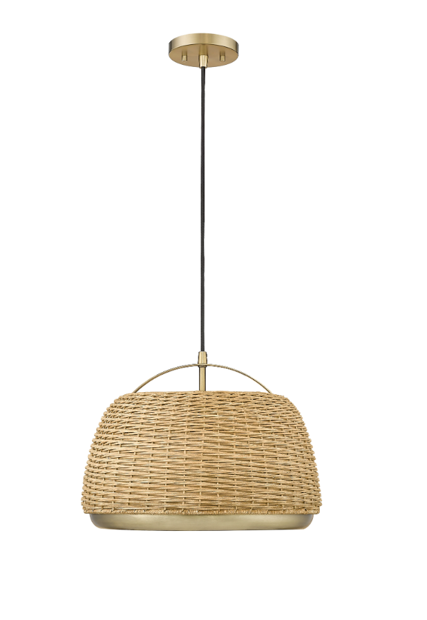 1-Light Pendant light Vintage Brass