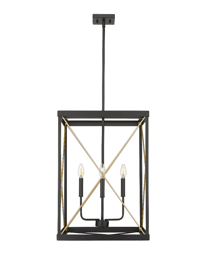 Terni 4-Light Pendant light Matte Black / Painted Modern Gold, Terni Collection