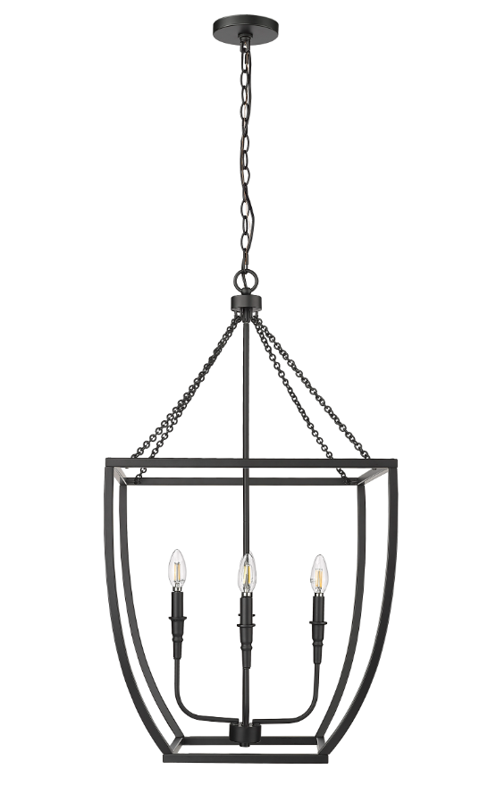 Kelsey 4-Light Pendant light Matte Black, Kelsey Collection