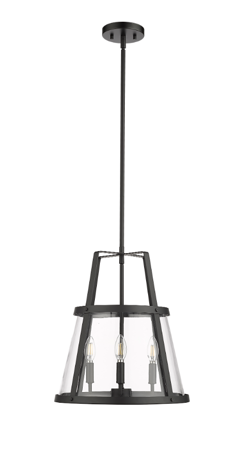 Edelweiss 4-Light Pendant light Matte Black or Polished Nickel, Edelweiss Collection