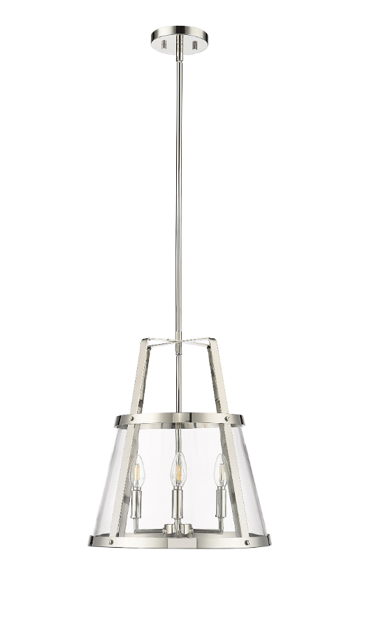 Edelweiss 4-Light Pendant light Matte Black or Polished Nickel, Edelweiss Collection