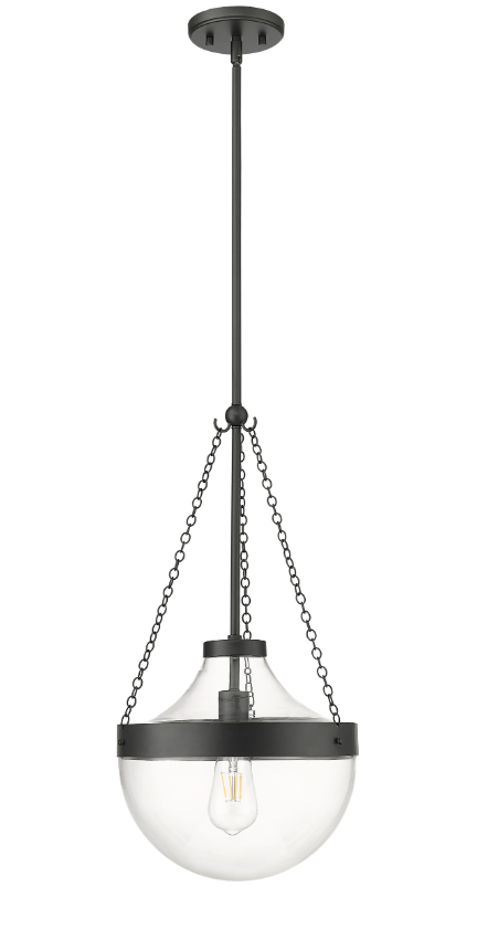 Clarra 1-Light Pendant light Matte Black or Modern Gold, Clarra Collection