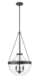 Clarra 3-Light Pendant light Matte Black or Modern Gold, Clarra Collection