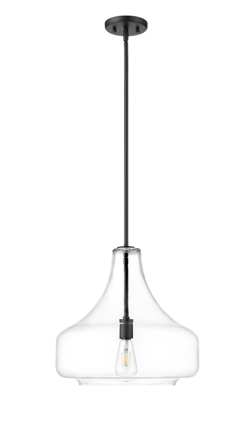 Madelynn 1-Light Pendant light Matte Black or Vintage Brass, Madelynn Collection