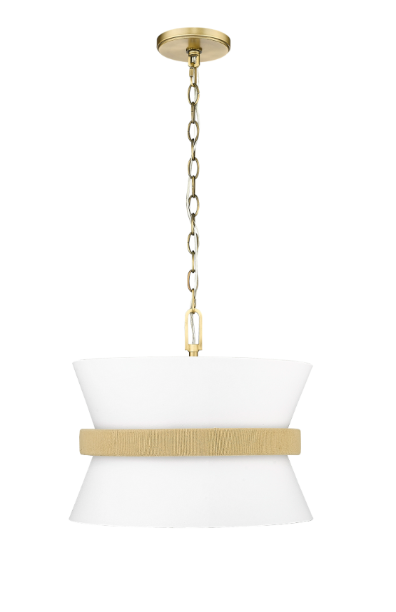 Kimbry 3-Light Pendant light Brushed Nickel or Vintage Brass, Kimbry Collection