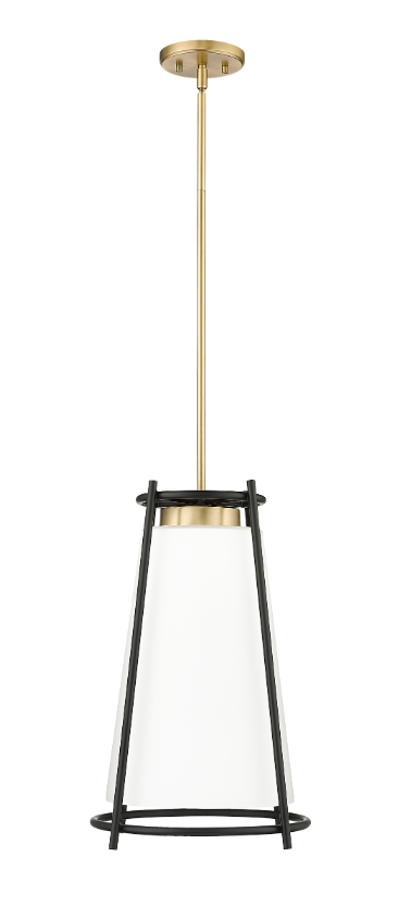 Milroe 1-Light Pendant light Brushed Nickel or Vintage Brass, Milroe Collection