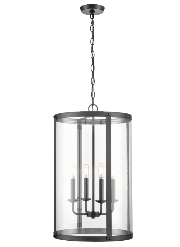 Aydenn 4-Light Pendant light Brushed Nickel or Matte Black, Aydenn Collection