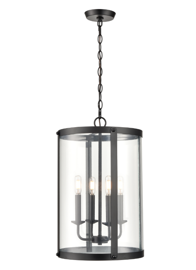 Aydenn 4-Light Pendant light Brushed Nickel or Matte Black Finish, Aydenn Collection