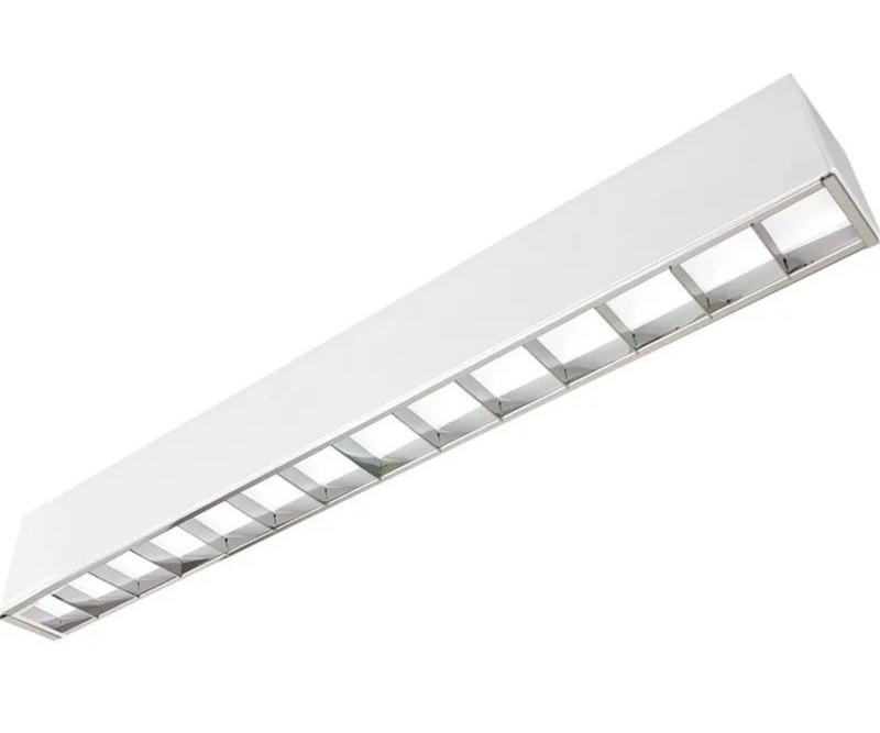 3FT Superior Architectural Seamless Linear Lights with White Louver Lens, 3551 Lumen Max, 30W, CCT Selectable, 120-277V