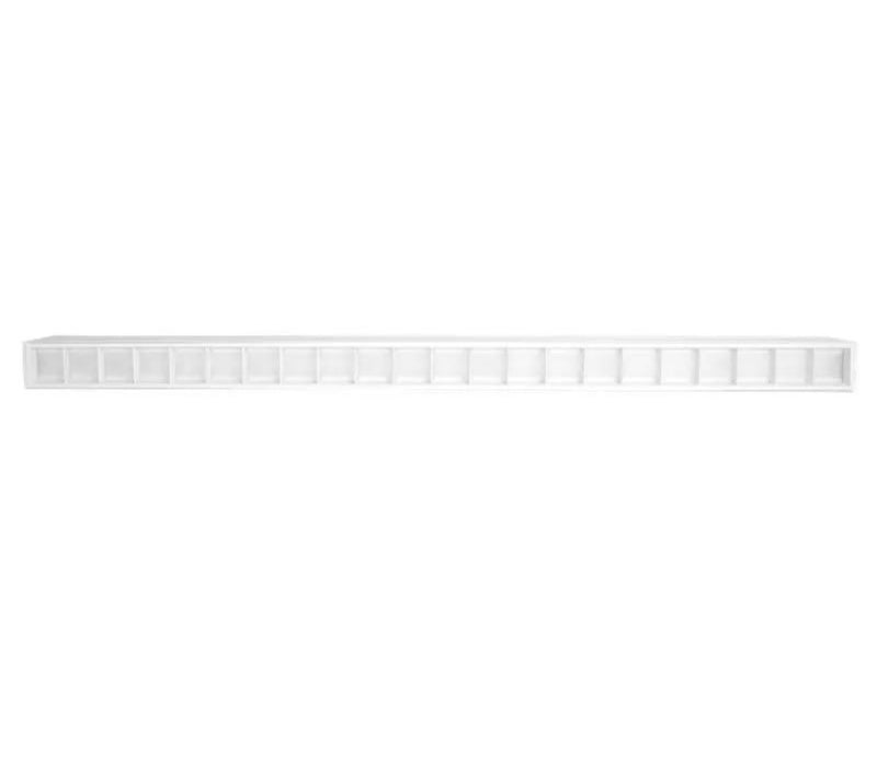 6FT Superior Architectural Seamless Linear Lights with White Louver Lens, 7102 Lumen Max, 60W, CCT Selectable, 120-277V