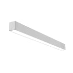 4 FT LED Direct/Indirect Suspended Linear Fixture G2, 6900 Lumen Max, Wattage and CCT Selectable, 120-277V, 5W Emergency Battery Backup Factory Installed, Silver Finish