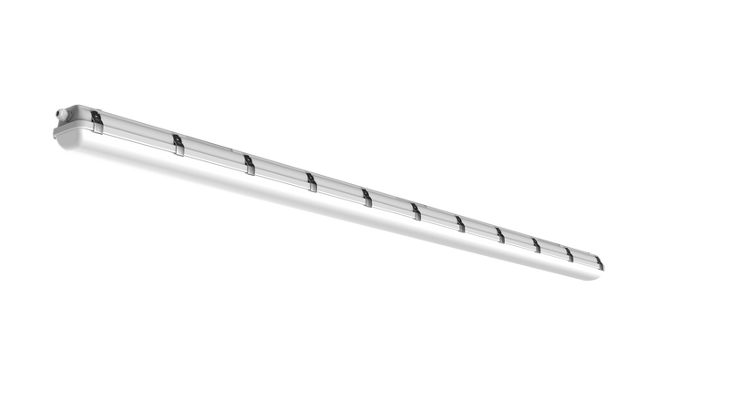 8FT LED Vapor Tight Fixture, 13000 Lumen Max, CCT and Wattage Selectable, 120-277V