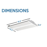 Oslo Compact Linear High Bay Fixture, 11,000 Lumens, 78W, CCT Selectable, 120-277V