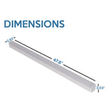 4FT LED Narrow Strip Light, 5500 Lumen Max, Wattage and CCT Selectable, 120-277V