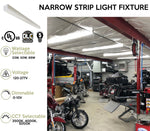 8FT LED Narrow Strip Light, 8700 Lumen Max, Wattage and CCT Selectable, 120-277V