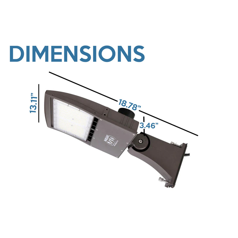 The Quasar G3 LED Area/Parking Lot Light, 13,200 Lumens, 100W, 120-277V, Bronze Finish