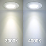 Wafer Thin Under Cabinet LED Puck Light, 3W, 12V, 250 Lumens, 3000K, Brilliant White or Chrome Finish