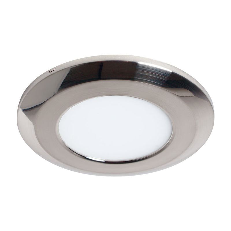 Wafer Thin Under Cabinet LED Puck Light, 3W, 12V, 250 Lumens, 3000K, Brilliant White or Chrome Finish