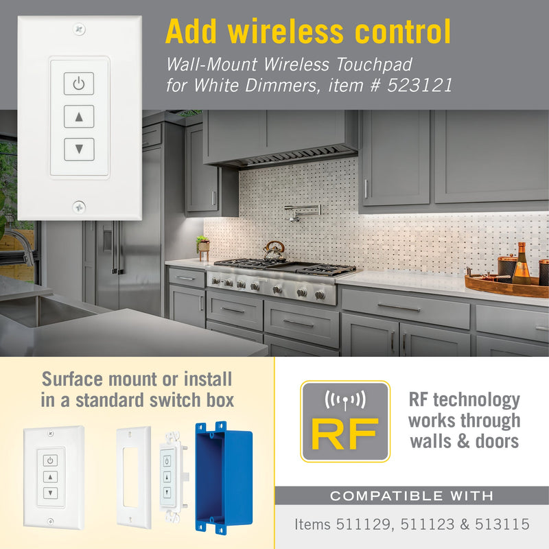 Rotary Knob LED Strip Light Dimmer, 12V or 24V