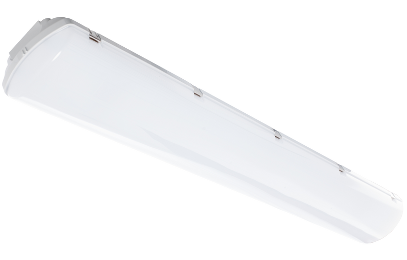 4 Foot LED Vapor Tight Fixture, 5500 Lumen Max, Wattage and CCT Selectable, 120-277V