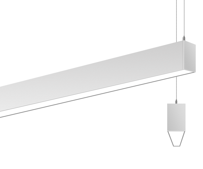 Zeta 1.8" x  2FT LED Linear Fixture, 2000 Lumen Max, Wattage and CCT Selectable, Diffuser, 120-277V