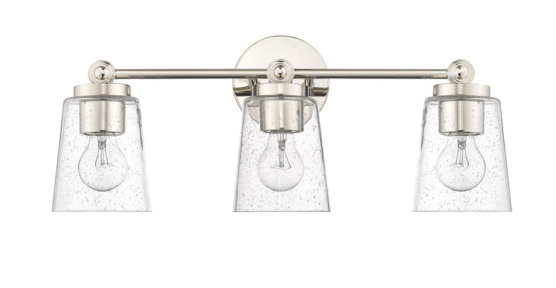 Vanity Light, Lauryn Collection, Polished Nickel