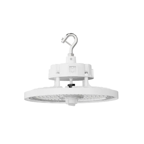 Aries G3 LED UFO High Bay, 80/100/150 Wattage Selectable, 120-277V, 12,000/14,500/21,000 Lumens, CCT Selectable, White Finish, Comparable to 320-400 Watt Fixture