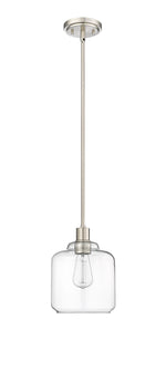 Mini-Pendant Light, Brushed Nickel, Matte Black, Modern Gold or Rubbed Bronze Finish, Asheville Collection