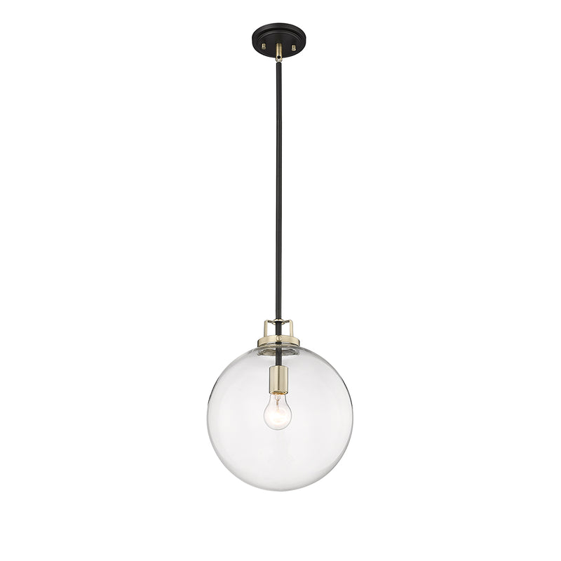 Pendant Light, Matte Black/Modern Gold Finish, Mellrosa Collection