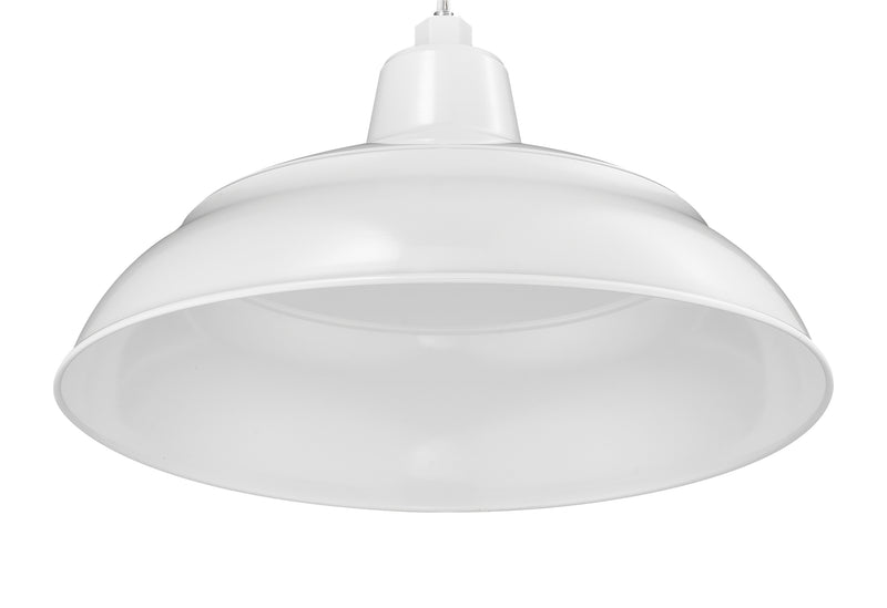 Millennium Lighting 17" RLM Warehouse Shade Goose Neck Mount, White Finish