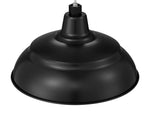 Millennium Lighting 14" RLM Warehouse Shade With Selected Goose Neck Mount and Wire Guard, Satin Black Finish