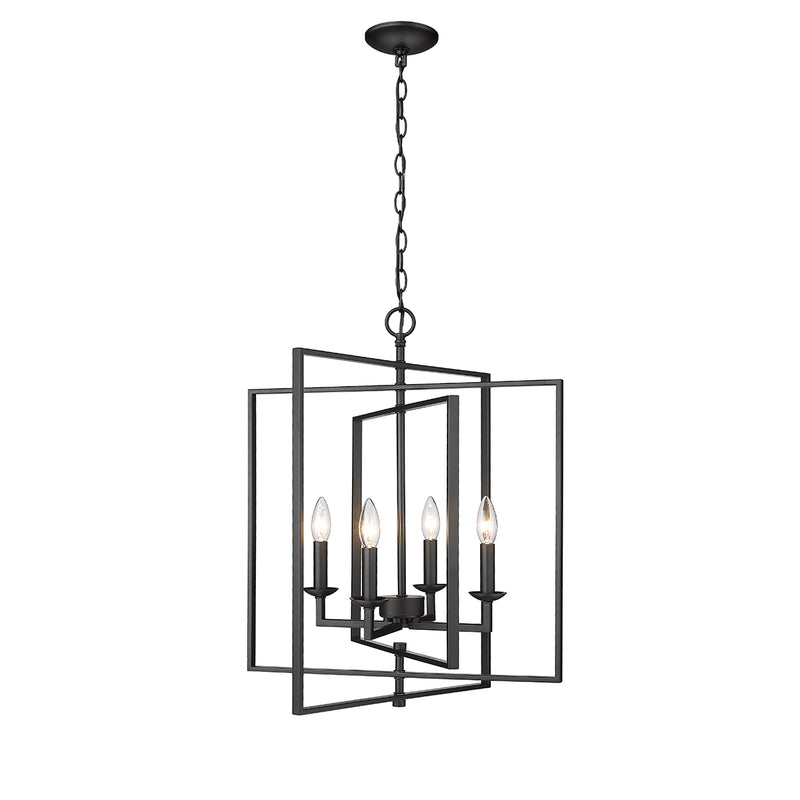 24" Pendant Light, Matte Black Finish, Nellis Collection