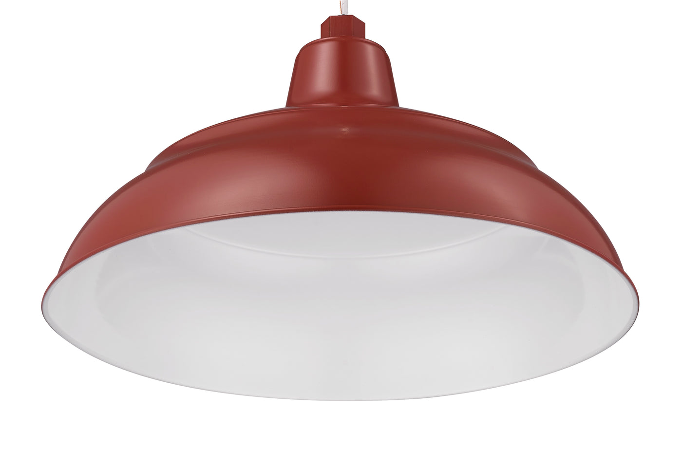 Millennium Lighting 17" RLM Warehouse Shade Goose Neck Mount, Satin Red Finish