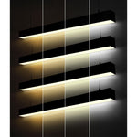 2 FT LED Direct/Indirect Suspended Linear Fixture G2, 3300 Lumen Max, Wattage and CCT Selectable, 120-277V, Black or White Finish