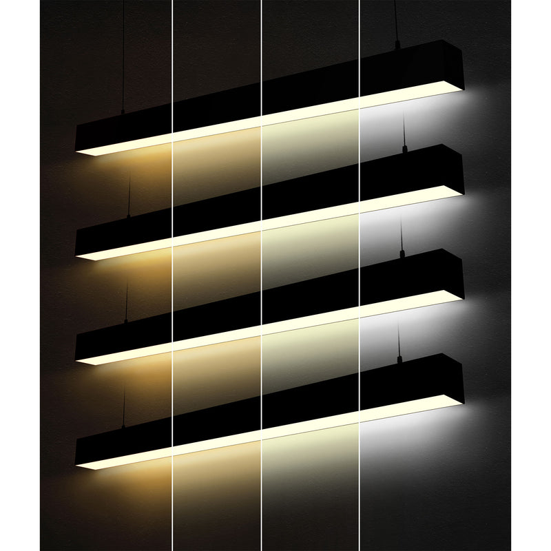 6 FT LED Linear Fixture, 6600 Lumens, 60W, CCT Selectable, 120-277V, Black or White Finish