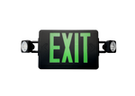 Reduced Profile All LED Exit & Emergency Thermoplastic Combo, Red or Green, White or Black Housing