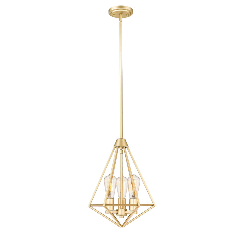 Pendant Light, Matte Black or Gold Finish, Dawes Collection