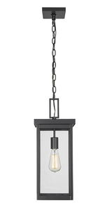 Millennium Lighting 1 Light Outdoor Hanging Lantern, Black or Bronze Finish, Barkeley Collection