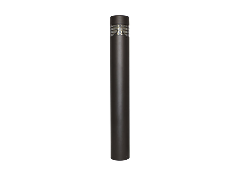 LED 6" Flat Top Bollard, 1252 Lumens, Wattage and CCT Selectable, 120-347V, Bronze Finish