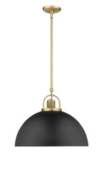 Pendant Light, Artistan Collection, Vintage Brass Matte Black or White