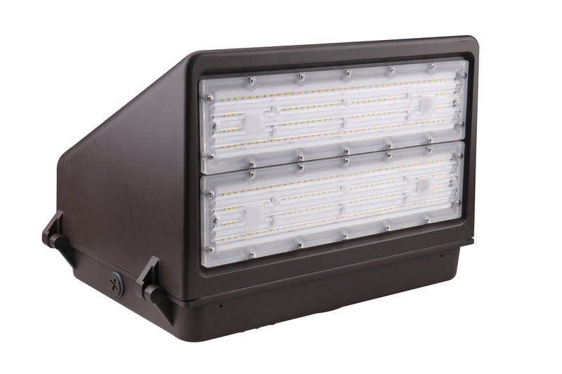 LED Full Cutoff Wall Pack, 17,400 Lumen Max, Wattage and CCT Selectable, Integrated Photocell, 120-277V