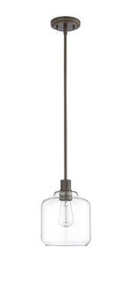 Mini-Pendant Light, Brushed Nickel, Matte Black, Modern Gold or Rubbed Bronze Finish, Asheville Collection