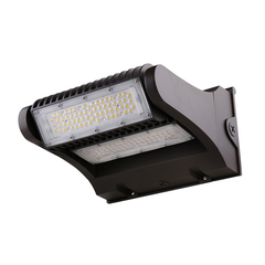 LED Rotatable Wall Pack, 11,200 Lumen Max, Wattage and CCT Selectable, Integrated Photocell, 120-277V