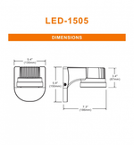 LED Surface Mount Wall Light, 2583 Lumens, Wattage and CCT Selectable, 120-277V