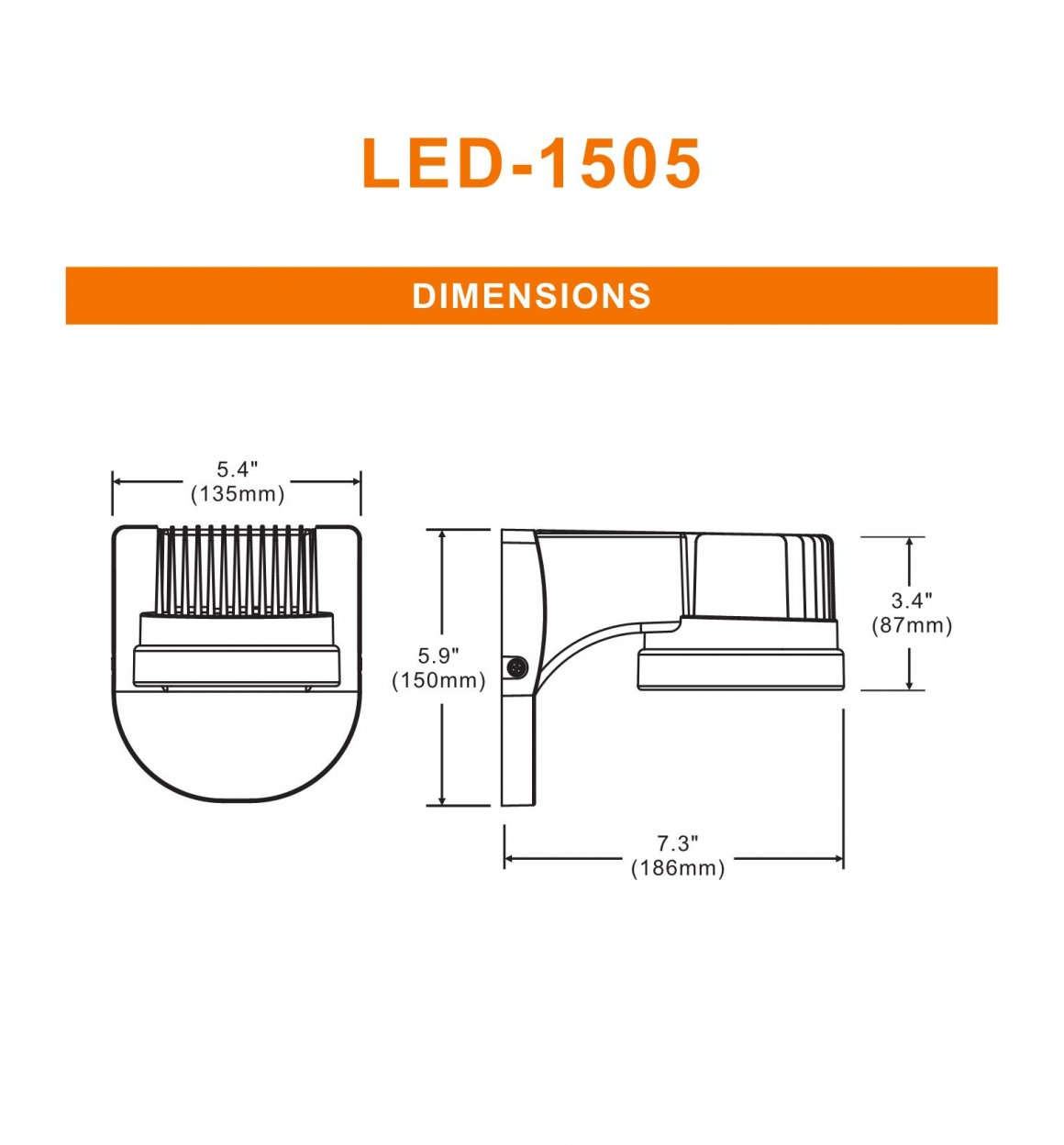 LED Surface Mount Wall Light, 2583 Lumens, Wattage and CCT Selectable, 120-277V