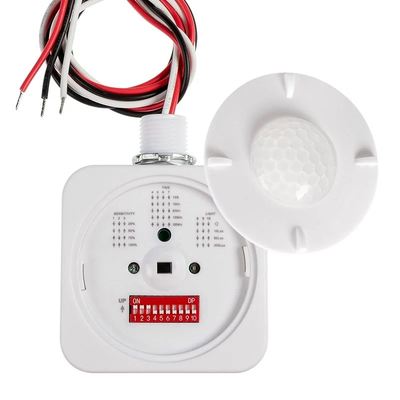 PIR Motion Sensor, Fixture Mount, 360° Detection, 120-277V