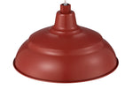 Millennium Lighting 14" RLM Warehouse Shade With Selected Goose Neck Mount and Wire Guard, Satin Red Finish