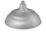 Millennium Lighting 14" RLM Warehouse Shade With Selected Goose Neck Mount and Wire Guard, Galvanized Finish