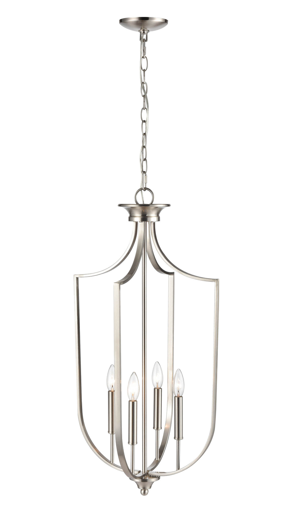 16" Pendant Light, Brushed Nickel Finish