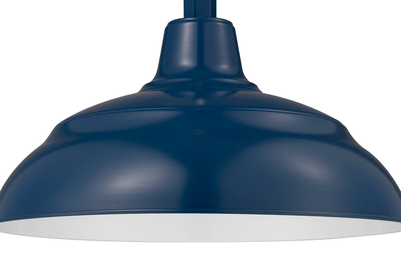 Millennium Lighting 17" RLM Warehouse Shade Goose Neck Mount, Navy Blue Finish